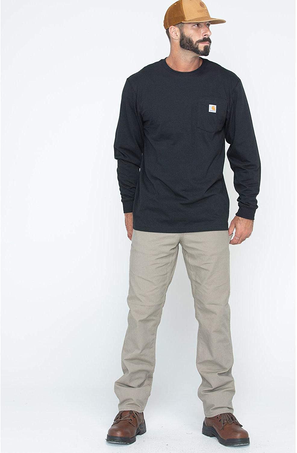 Carhartt Men's Loose Fit Heavyweight Long-Sleeve Pocket T-Shirt - Image 5